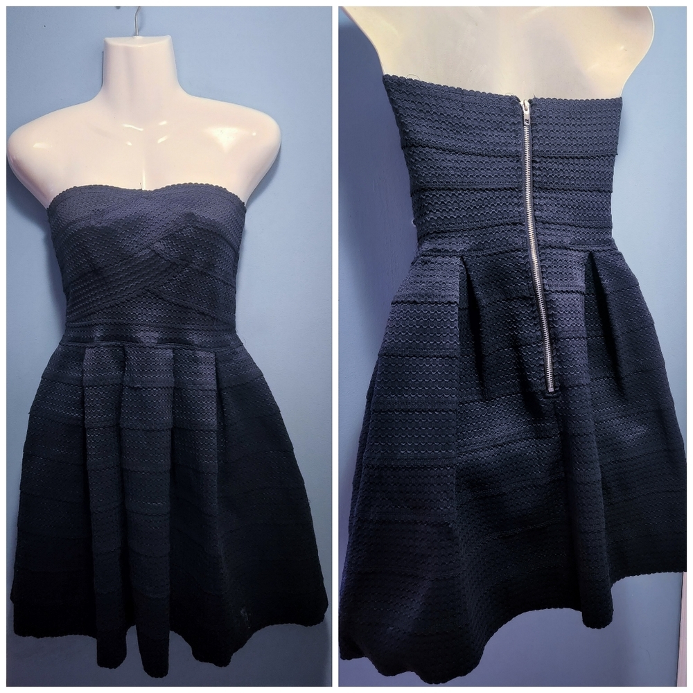 Strapless Pleated Dress
